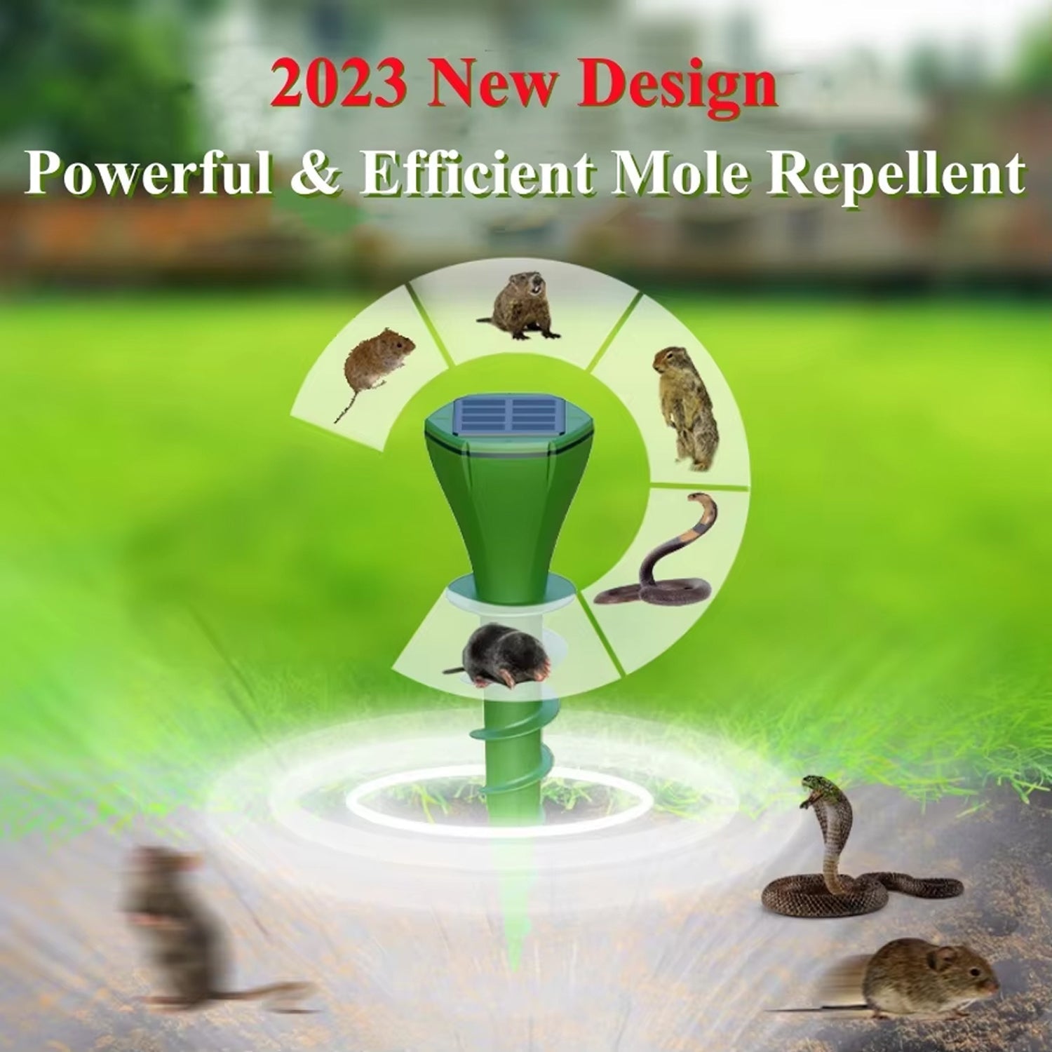 SlytRatle Solar Powered Snake Repellent with Intelligent Vibration