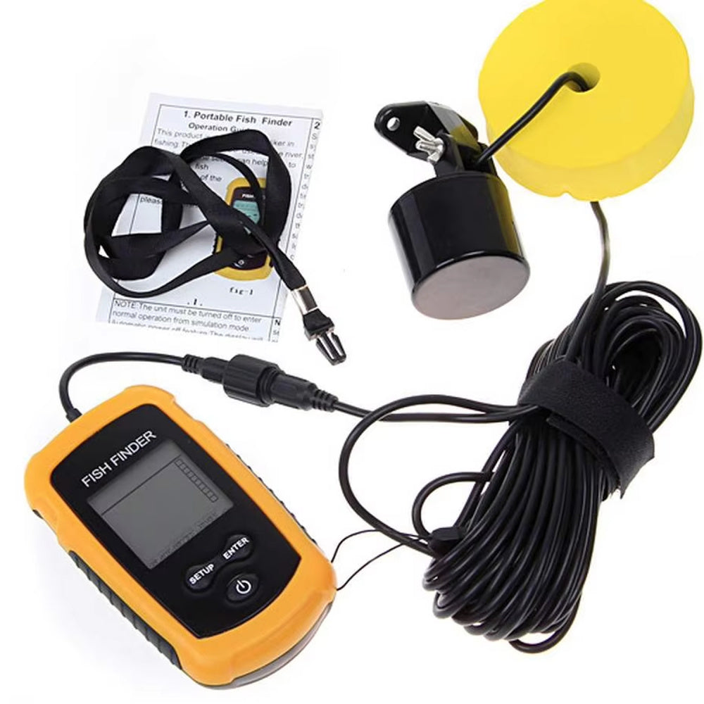 FishiGill 100M Portable Sonar Fish Finder with LCD Display