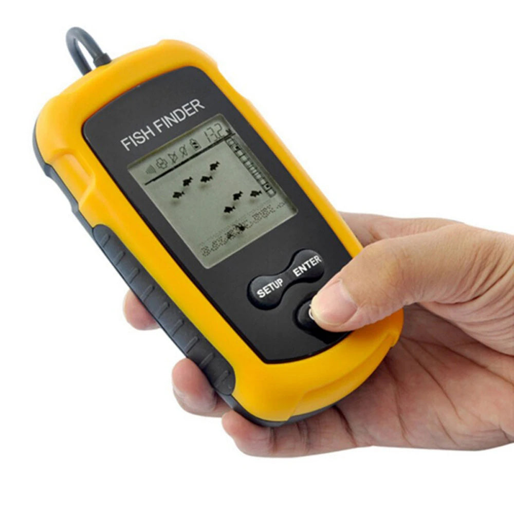 FishiGill 100M Portable Sonar Fish Finder with LCD Display